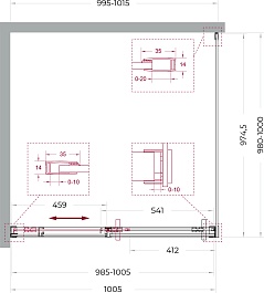BelBagno Душевой уголок Soft Close-1 SOFT_CLOSE-1-A-1-100-C-GM 100x100 профиль оружейная сталь стекло прозрачное – фотография-11