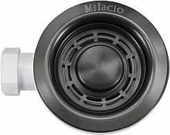 Milacio Сифон для кухонной мойки MC.013.MB черный матовый – фотография-2