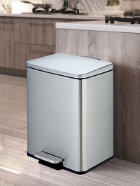 WeltWasser Ведро для мусора WW Golf MT 17L сталь матовая – фотография-2