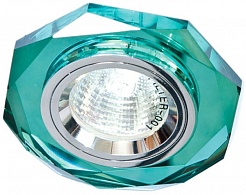 Feron Встраиваемый светильник Декоративное стекло 8020-2 зеленый, серебро – фотография-1