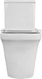 Azario Унитаз-компакт Candy AZ-1503B безободковый с бачком с сиденьем микролифт белый – фотография-3