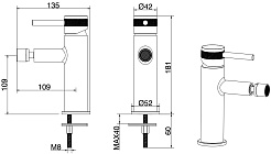Allen Brau Смеситель для биде Priority 5.31004-BN (с донным клапаном) никель браш – фотография-6