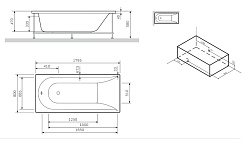 Am.Pm Панель фронтальная SPIRIT для ванны 180х80 W72A-180-080W-P2 – фотография-2