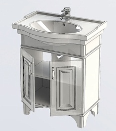 Aquanet Тумба с раковиной Валенса 70 белая (180304)  – фотография-7