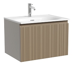 Sancos Тумба с раковиной Code 60 серо-бежевая раковина Sabo 60 CN13001 – фотография-1