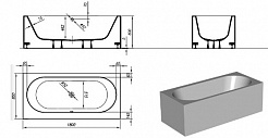 Kolpa San Ванна из искусственного камня Atys FS 180x85 – фотография-2