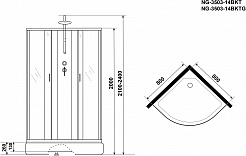 Niagara Душевая кабина Classic NG-3503-14BKTG – фотография-15