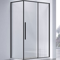 Vincea Душевой уголок Slim-N 140x80 VSR-4SN8014CLB профиль черный стекло прозрачное