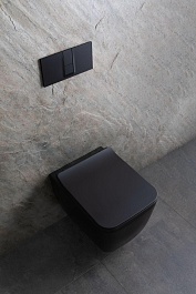 Allen Brau Унитаз подвесной Liberty 4.33007.31 чёрный матовый с крышкой 4.33008.31 – фотография-27