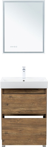 Aquanet Тумба с раковиной Nova Lite 2.0 60 дуб рустикальный – картинка-21