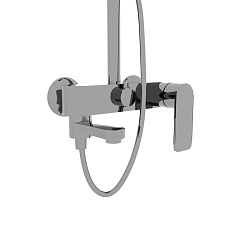 Paini Система душевая Viva Style P4CR687D250F3D110 без термоcтата, поворотный излив, хром – фотография-2