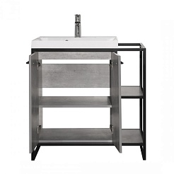 Style Line Тумба с раковиной Лофт Classic 60/80 L бетон – фотография-7