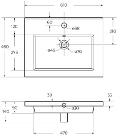 BelBagno Мебельная раковина 61 BB-8070-60 белая – фотография-6
