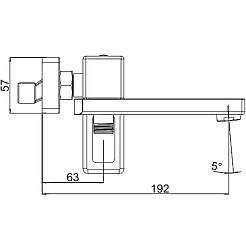 Gappo Смеситель для вынны G3217-9 оружейная сталь – фотография-3