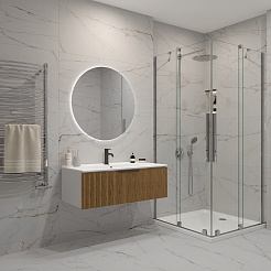 Зов Тумба под раковину Кито 80 подвесная белая/тростник – фотография-5