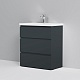 Am.Pm Мебель для ванной Gem S 75 графит матовый, напольная, с 3 ящиками – фотография-18