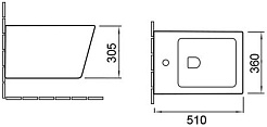 Vincea Биде подвесное Q-Line VB1-12 белое – фотография-2