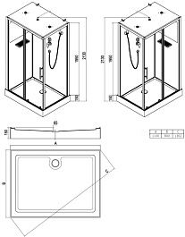 Esbano Душевая кабина Fora 110x90 EST-FORA-90CKR – фотография-20