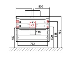 Jorno Столешница Wood 80 темное дерево – фотография-3
