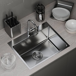 Mixline Мойка настольный монтаж 53/43 (3,0) выпуск 3 1/2 сатин – фотография-5