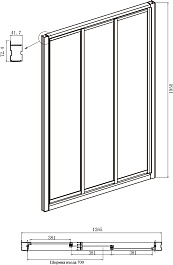 Ambassador  Душевой уголок Forsa 130x90 17021104NX-90NX – фотография-6