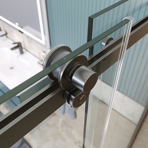 BelBagno Душевой уголок Soft Close-2 SOFT_CLOSE-2-AH-1-110/80-C-GM 110x80 профиль оружейная сталь стекло прозрачное – фотография-6