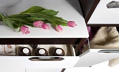 Водолей Тумба с раковиной "Габи 120" венге/дуб – фотография-4