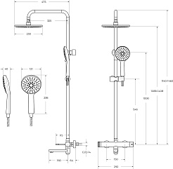 Cezares Душевая система RELAX-CVD-BORO брашированное золото – фотография-11