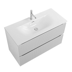 BelBagno Тумба под раковину Uno 100 подвесная Bianco Opaco – фотография-2