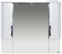 Misty Зеркало-шкаф Престиж 105 белый/серебряная патина – фотография-1