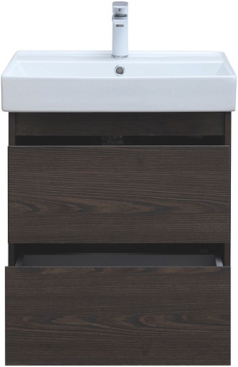 Aquanet Тумба под раковину Nova Lite 60 подвесная дуб черный – картинка-7