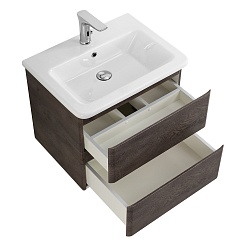 BelBagno Тумба под раковину Albano-Cer 60 подвесная Rovere Nature Grigio – фотография-4