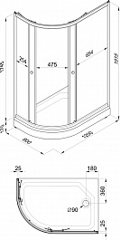 Triton  Душевой уголок Коралл А 120x80 R – фотография-4