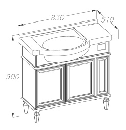 Opadiris Мебель для ванной "Санрайз 83" R – фотография-5