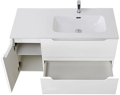 BelBagno Тумба с раковиной Etna 100 R подвесная белая матовая – фотография-7