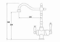 Zorg Смеситель для кухни "Clean Water ZR 326 YF" antique – фотография-2