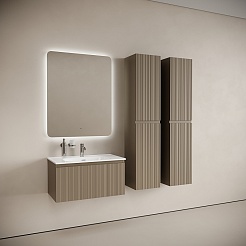 Sancos Тумба с раковиной Code 80 серо-бежевая раковина Sabo 80 CN13002 – фотография-3