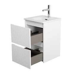 BelBagno Тумба с раковиной Uno mini 40 подвесная Bianco Opaco с раковиной BB-8099-3-40 – фотография-13