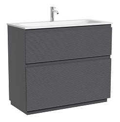 Sancos Тумба под раковину напольная Folk Floor 100 grey soft – фотография-1