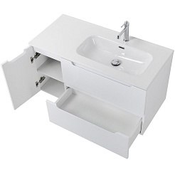 BelBagno Тумба с раковиной Etna 100 R подвесная Bianco Lucido – фотография-7