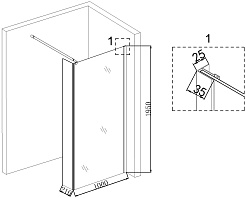 Niagara Душевая перегородка Nova NG-684-10BLACK – фотография-4