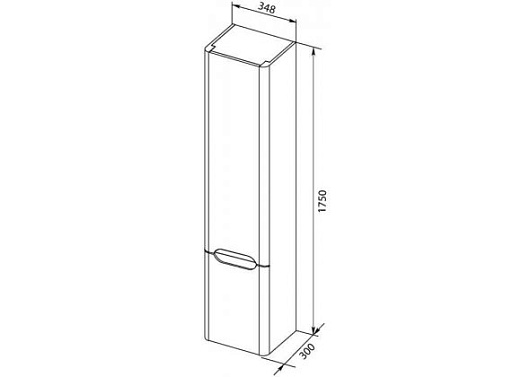 Aquanet Пенал для ванной София 35 R белый – фотография-4