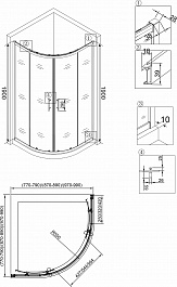 Veconi  Душевой уголок Rovigo RV-07B 80x80 – фотография-3