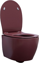 Allen Brau Унитаз подвесной Fantasy 4.11004.BD бордо с крышкой 4.11005.BD – фотография-7