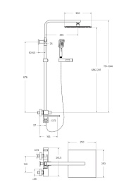 BelBagno Душевая система Luce LUC-VSCM-NERO чёрная – фотография-3