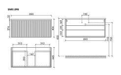 Sancos Тумба под раковину Snob R 1.0 90 doha soft – фотография-3