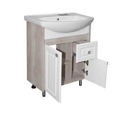 Mixline Тумба с раковиной Версаль 55 белое дерево – фотография-2