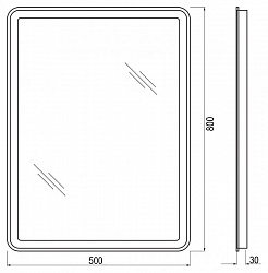 Cerutti Зеркало Эмилия 50x80 – фотография-5