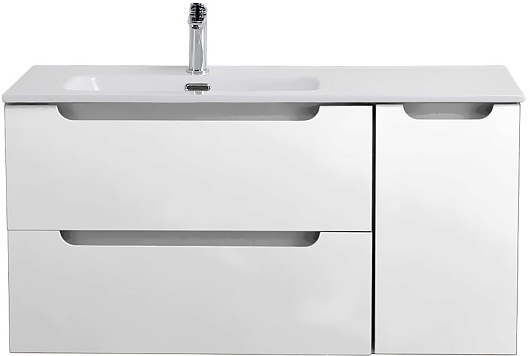BelBagno Тумба под раковину Etna 100 L подвесная белая матовая – фото-1
