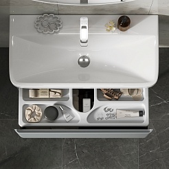 Equil Тумба под раковину Elegante 80 1 ящик подвесная мэйджик/дуб голиано – фотография-7